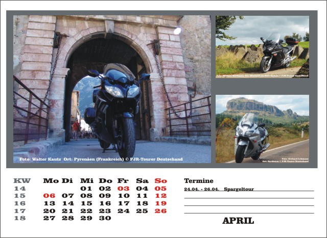 Kalender 2015 April