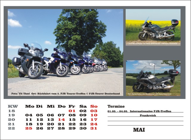 Kalender 2015 Mai