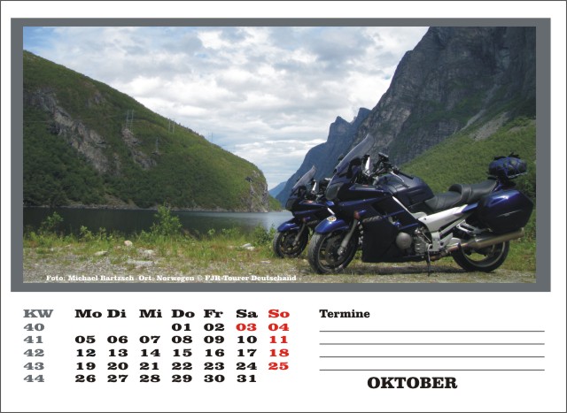 Kalender 2015 Oktober