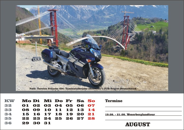 Kalender 2016 August