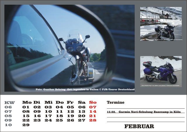 Kalender 2016 Februar