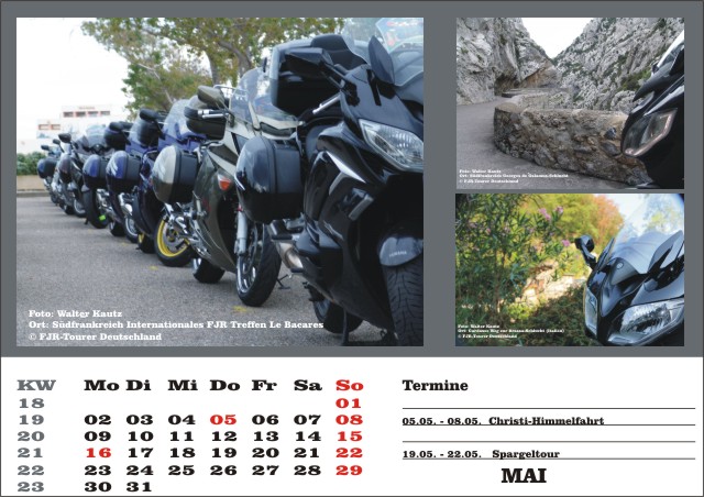 Kalender 2016 Mai