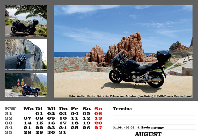Kalender 2017 August