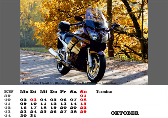 Kalender 2017 Oktober