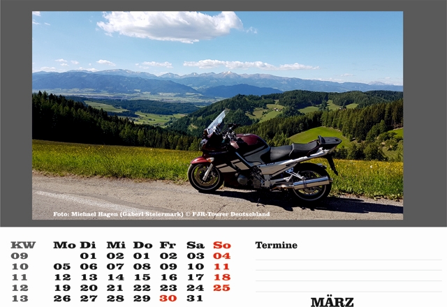 Kalender 2018 März