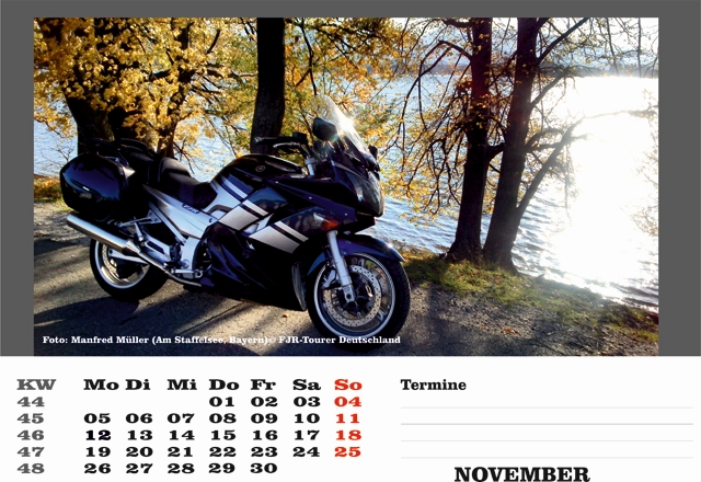 Kalender 2018 November