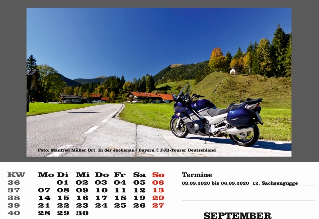 Kalender 2020 September